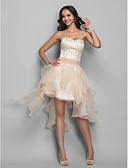 A-Line Strapless / Sweetheart Neckline Short / Mini Chiffon Cocktail ...