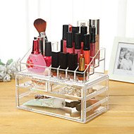 baratos -Acessórios para Maquiagem Armazenamento de Maquilhagem Maquiagem Plástico Quadrada Diário Cosmético Artigos para Banho &amp; Tosa