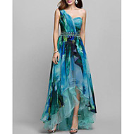 baratos -Mulheres Elegante balanço Vestido - Estampado, Geométrica Assimétrico Assimétrico