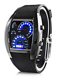 abordables -Regalos personalizados De Hombres Reloj , Digital / LED Cuarzo Reloj With Aleación Material de la Caja Goma Banda Reloj Deportivo