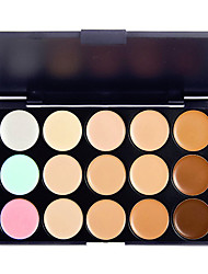 abordables -15 colores Polvos Corrector / Contorno Iluminadores y Bronceadores 1 pcs Larga Duración / Natural / Iluminador Ojo / Nariz / Rostro Maquillaje Cosmético