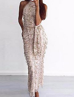 AL'OFA Women Sexy Cocktail Dress Solid V-Neck Sleeveless Sequins High Waist Dress Party Gown Homecoming Dresses