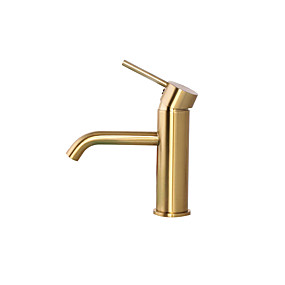 billige Baderomskraner-Baderom Sink Tappekran - Utbredt Flerlags Frittstående Enkelt Håndtak Et HullBath Taps