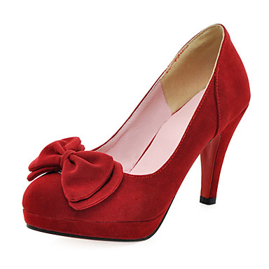 Suede Stiletto Pumps With Bow (More Colors) 255904 2018 – $39.99