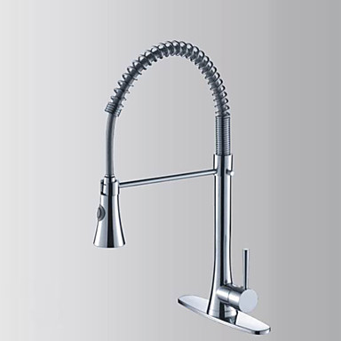 Küchenarmatur Zeitgenössisch Mit ausziehbarer Brause / Vorspülung