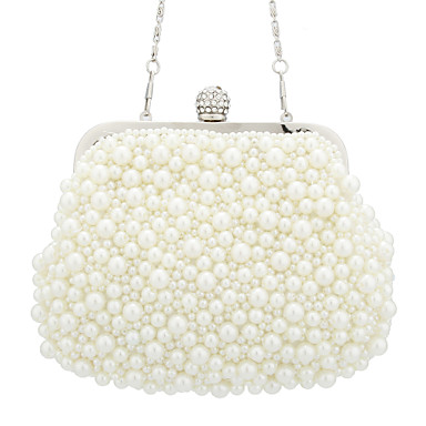 Women Bags Satin Evening Bag Imitation Pearl Crystal/ Rhinestone for ...