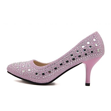 Women's Shoes Pointed Toe Kitten Heel Pumps with Rhinestone Shoes More ...