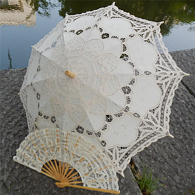Post Handle Lace Wedding Beach Umbrella Umbrellas 30 7 Approx 78cm