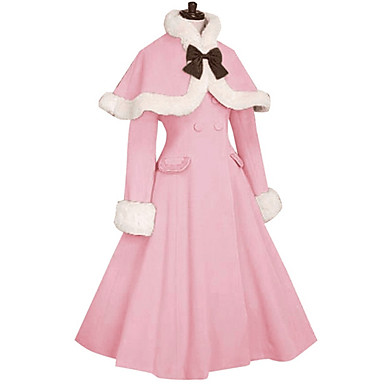 Princess Winter Sweet Lolita Cape Coat Outdoor Fur Trim Girly