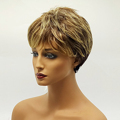 Synthetic Wig Wavy With Bangs With Bangs Side Part Blonde Women's