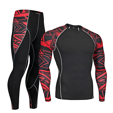 Download Nuckily Men's Long Sleeve Cycling Base Layer - Red Blue ...