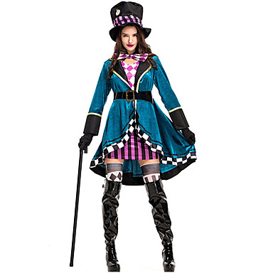 The Greatest Showman Outfits Women's Movie Cosplay Blue Cravat Coat Top ...