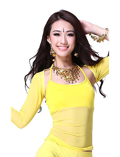 Dancewear Crystal Cotton and Tulle Belly Dance Top For Ladies More ...
