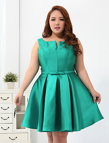 Cocktail Party Dress - Jade Plus Sizes Ball Gown Scoop Short/Mini ...